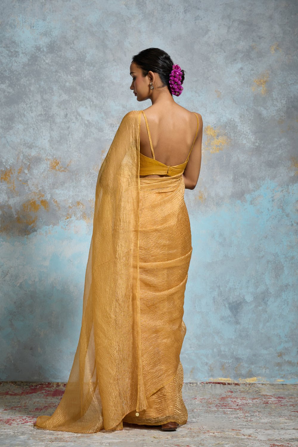 Priti Tissue Yellow Sarees