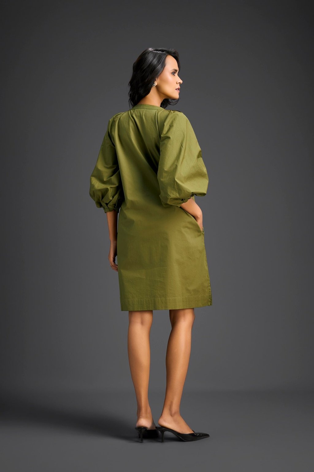 Rust Metallic Floral Embroidered Dress