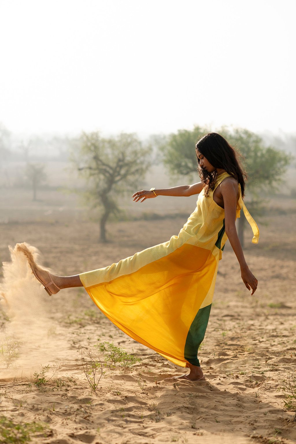 Prism Bamboo Mustard Yellow Dress