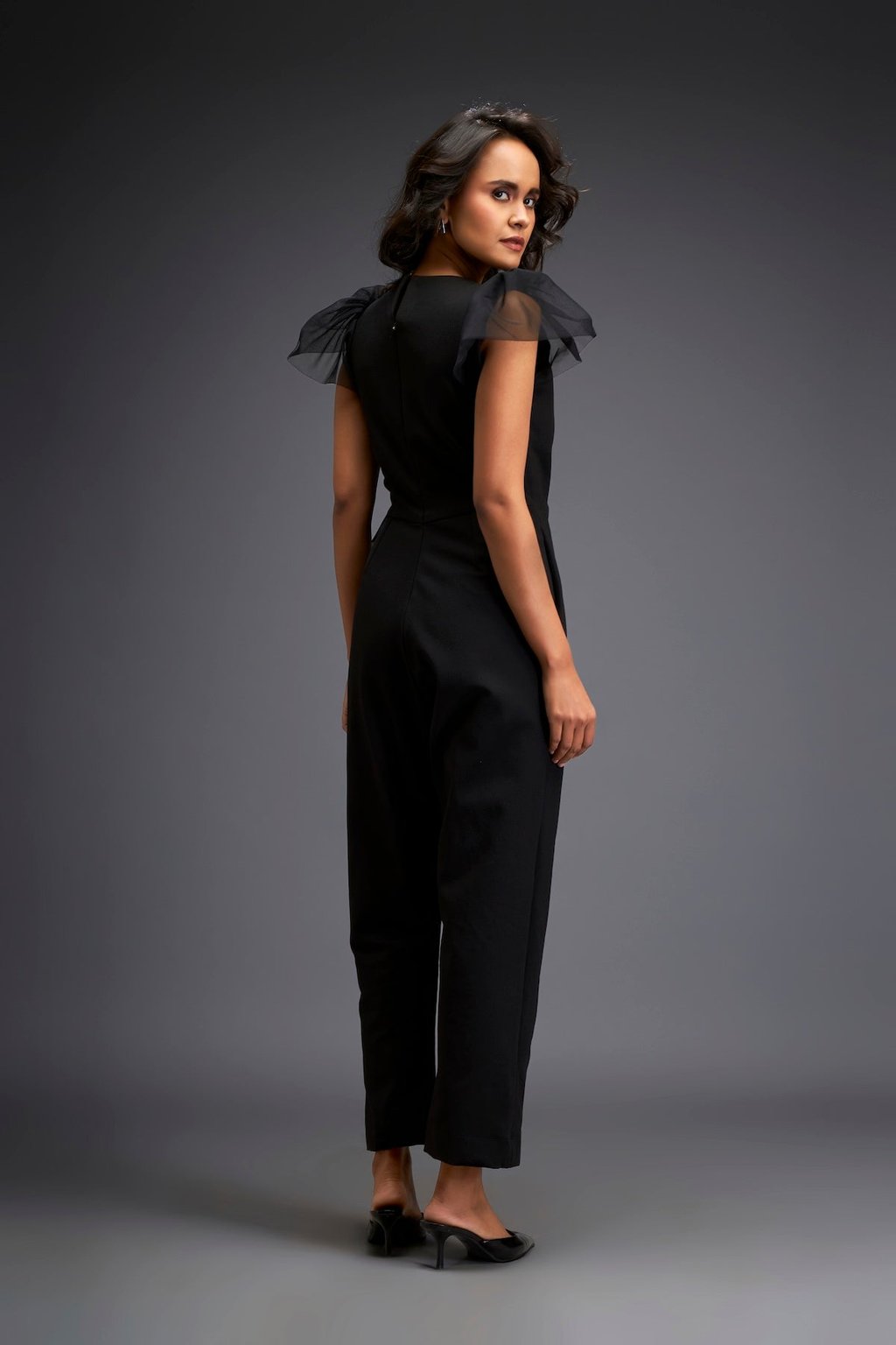 Overlap Jumpsuit with Statement Belt