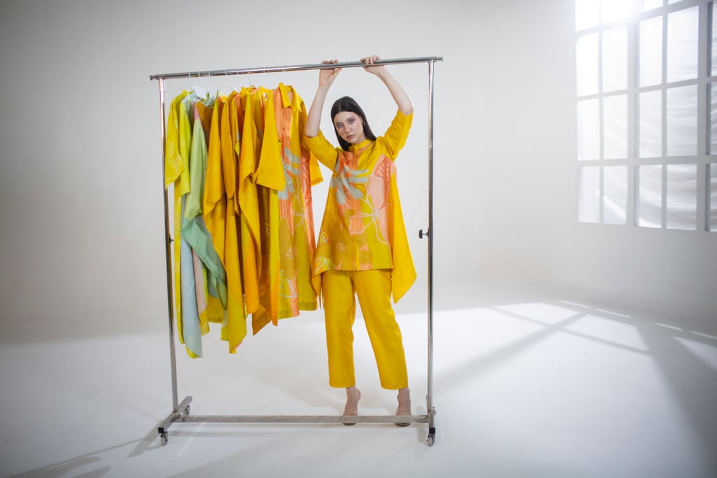 Yellow Short Kaftan Tail Set