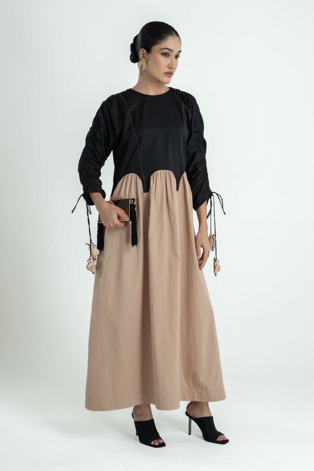 Femme Dress Long Black Mushroom Gcc