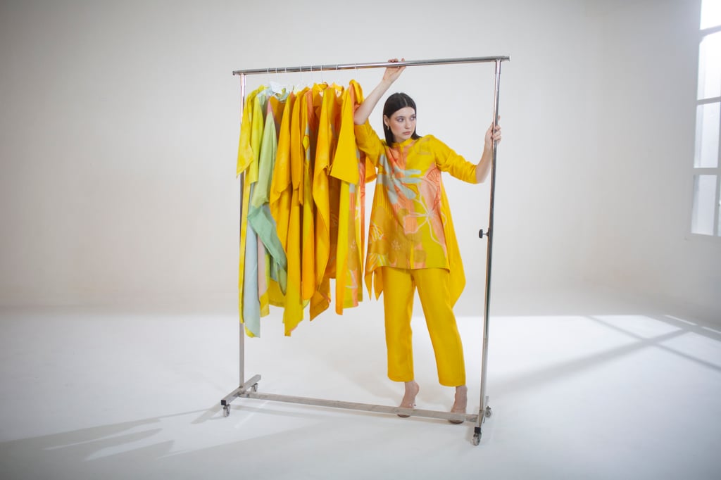 Yellow Short Kaftan Tail Set