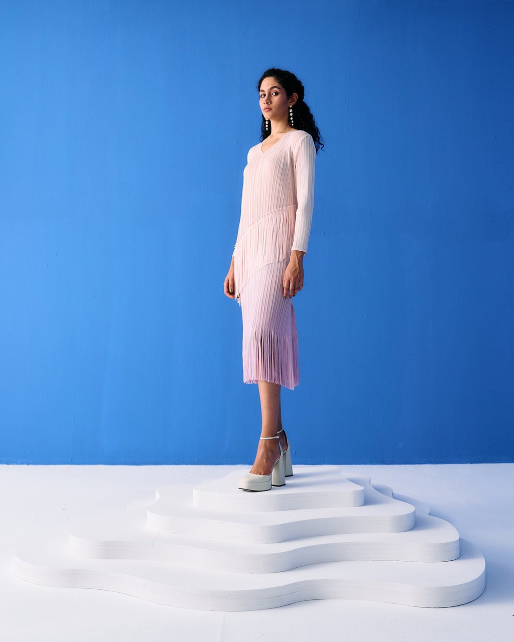 Ombre Fringe Dress