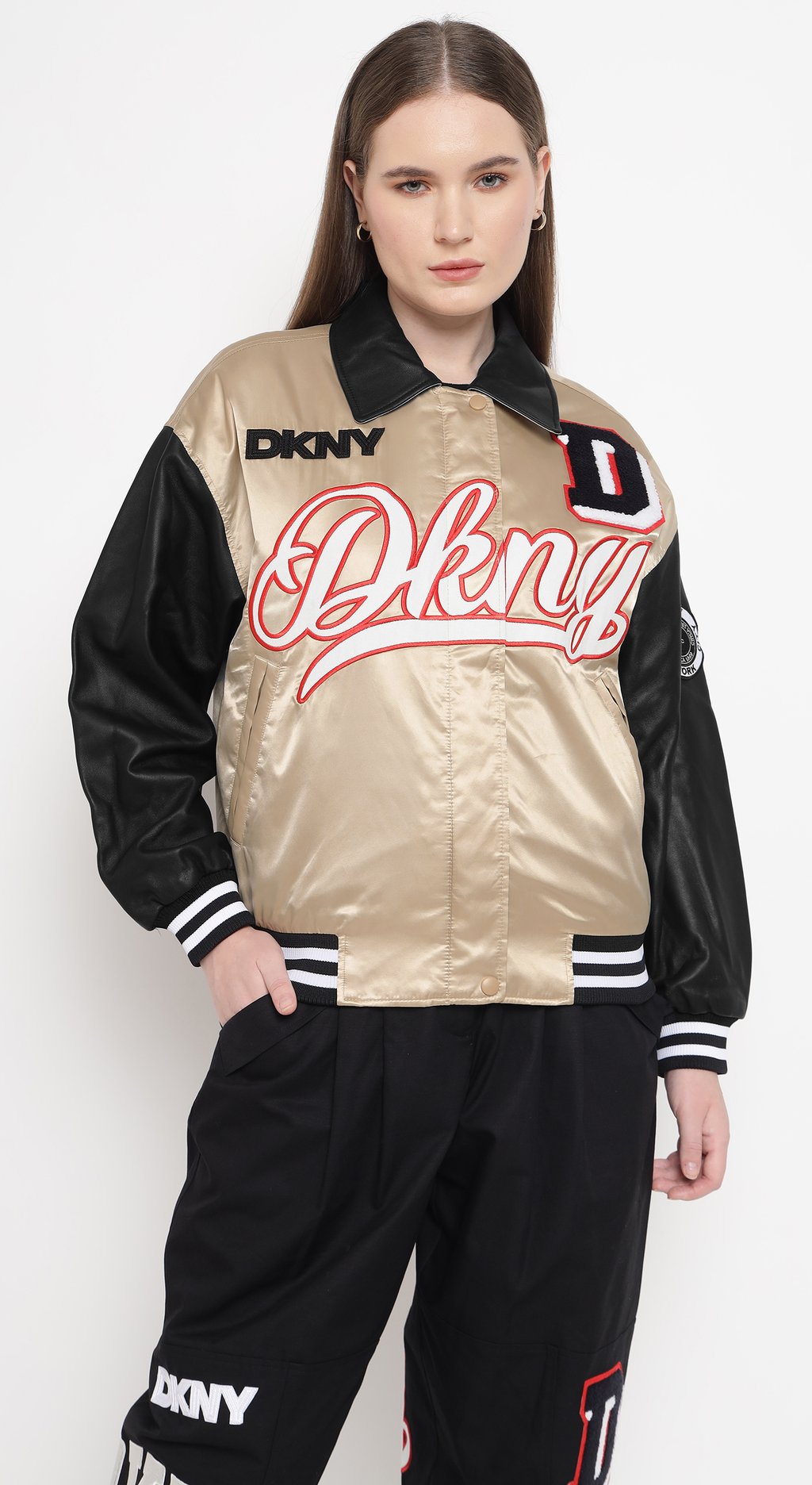 Bomber Jacket with Patch & Embroidery