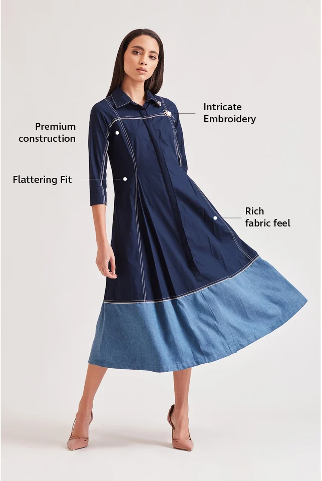 Madrid Denim Block Dress