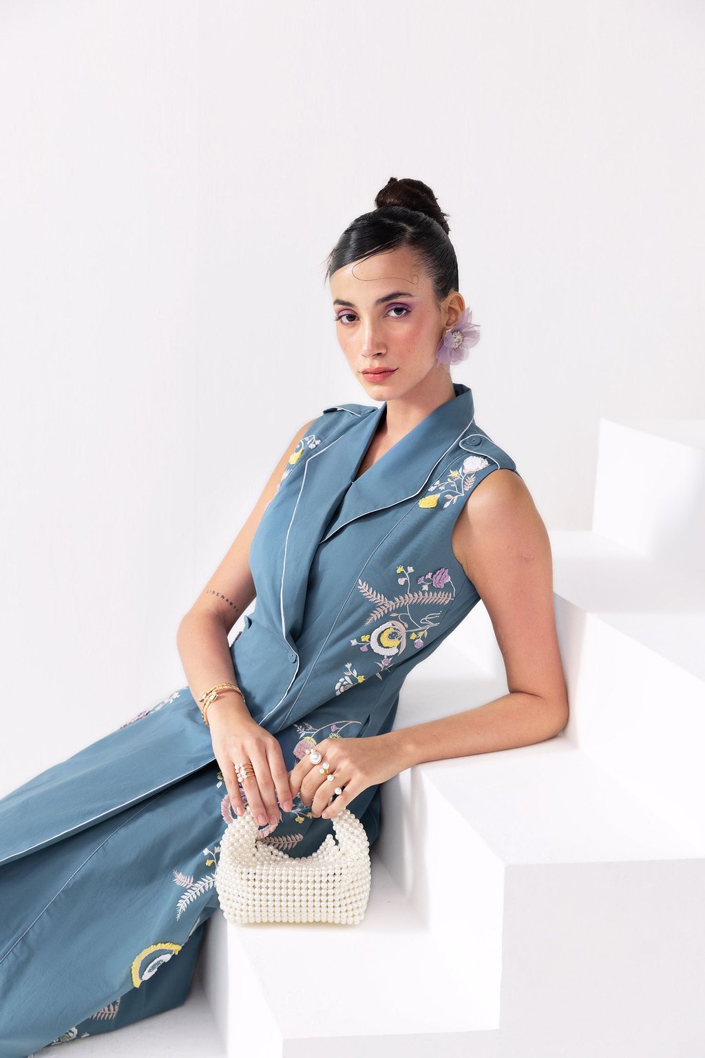 Sofia Trench Dress Petrol