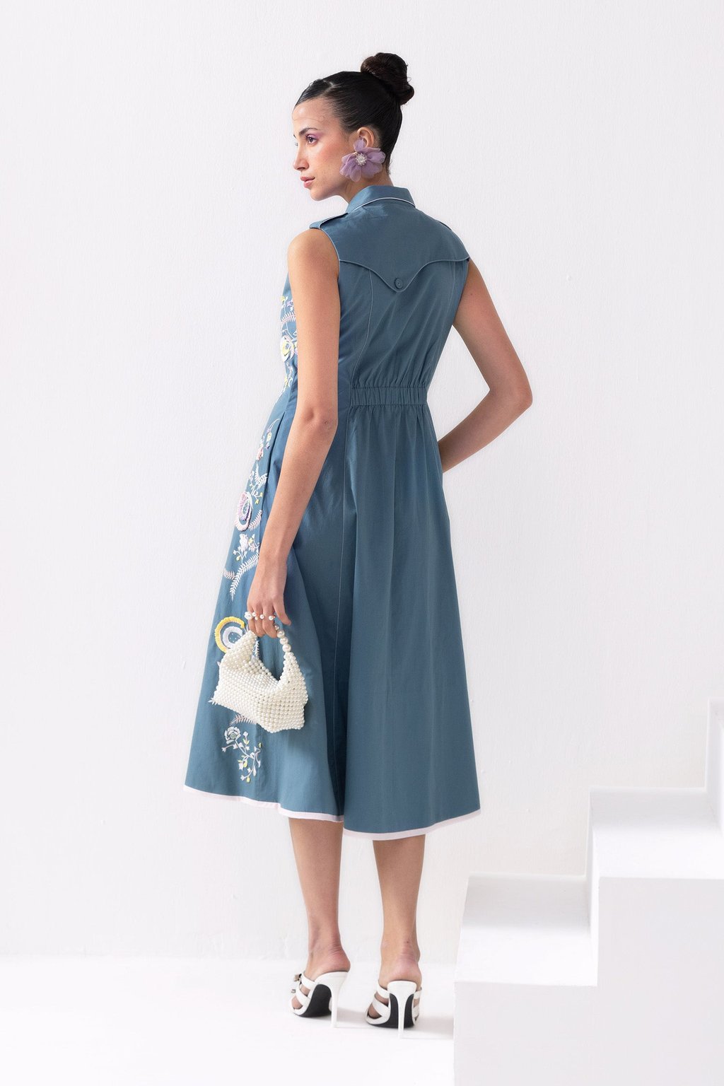 Sofia Trench Dress Petrol