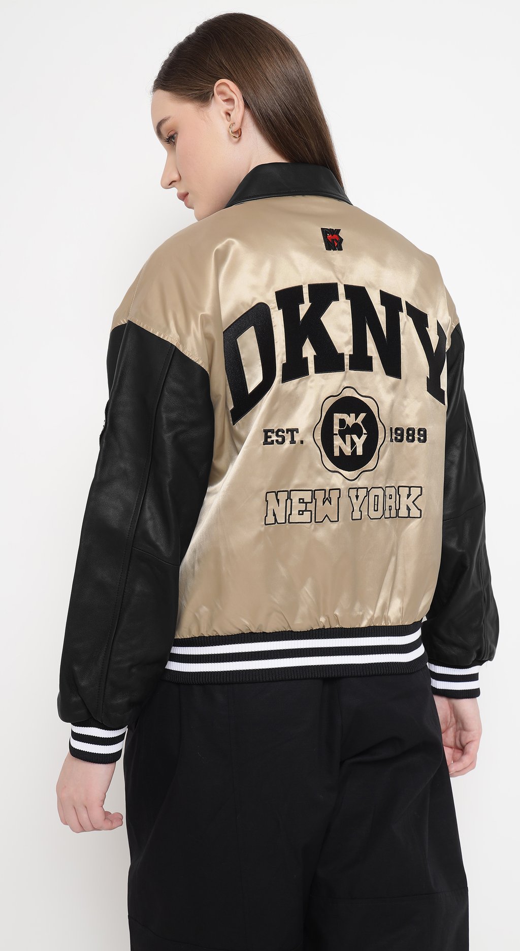 Bomber Jacket with Patch & Embroidery
