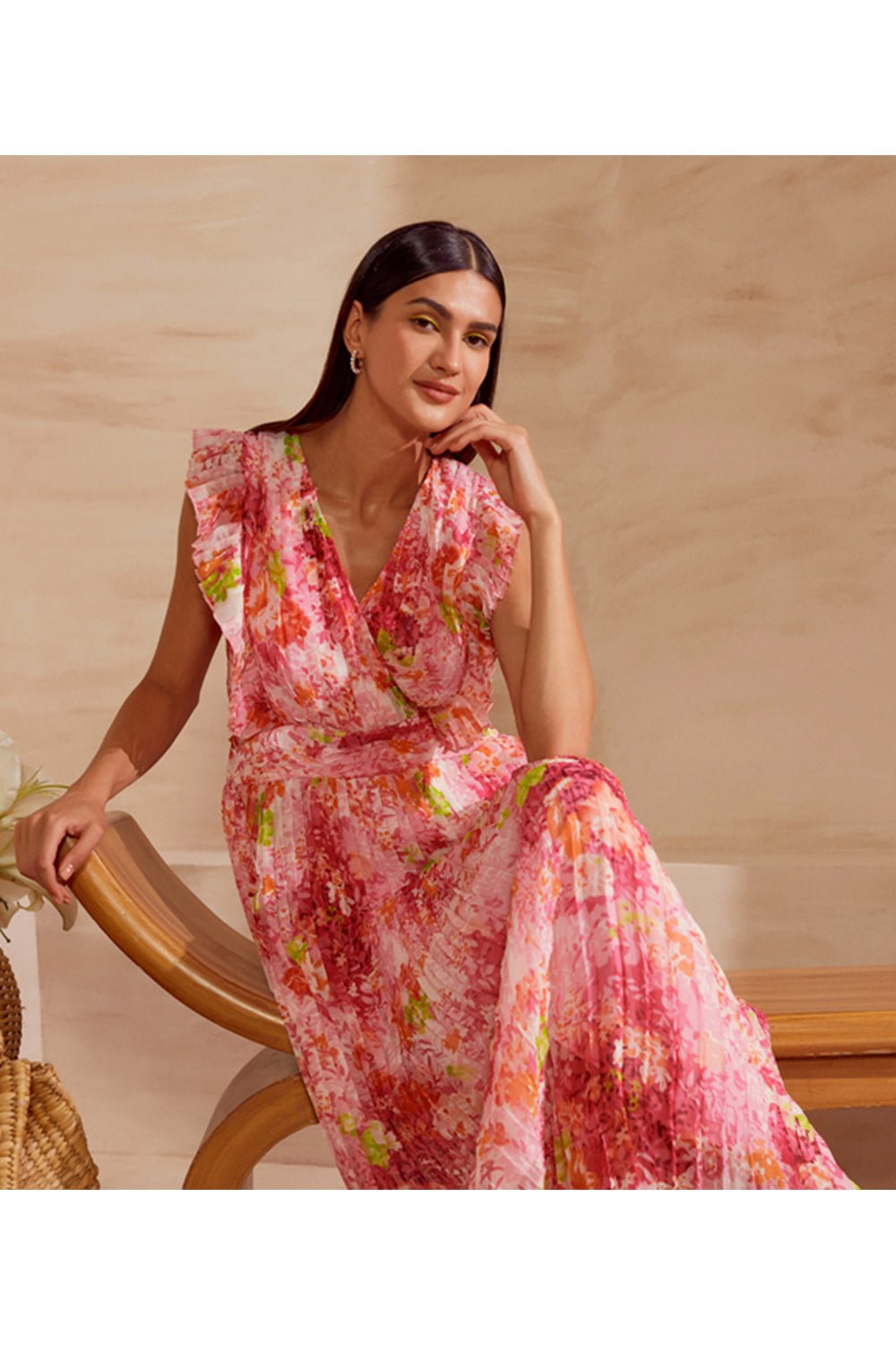 Pleated Maxi Dress