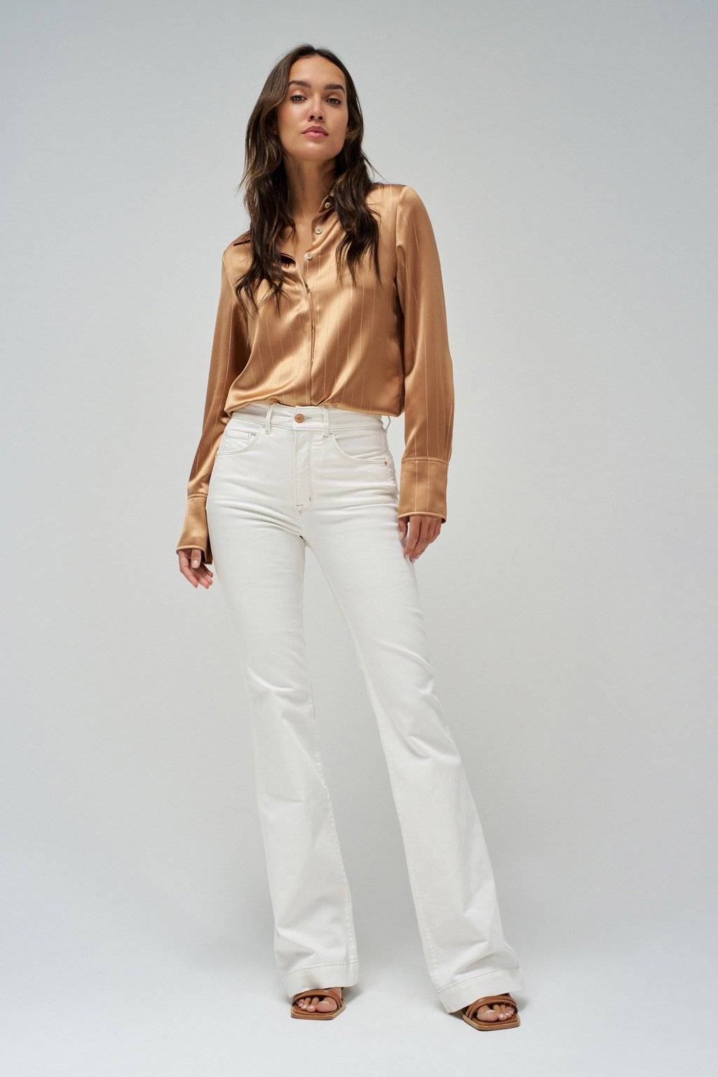 Glamour Fit Flare Ecru Denim