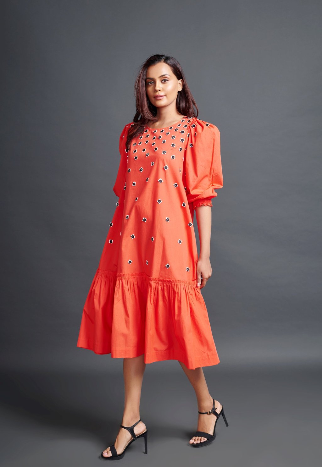 Long Dress with Embroidery