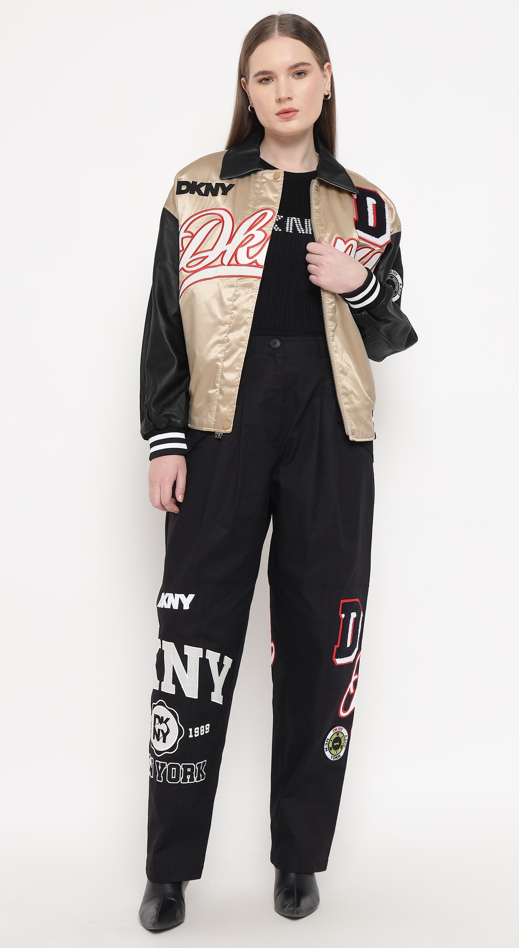 Bomber Jacket with Patch & Embroidery