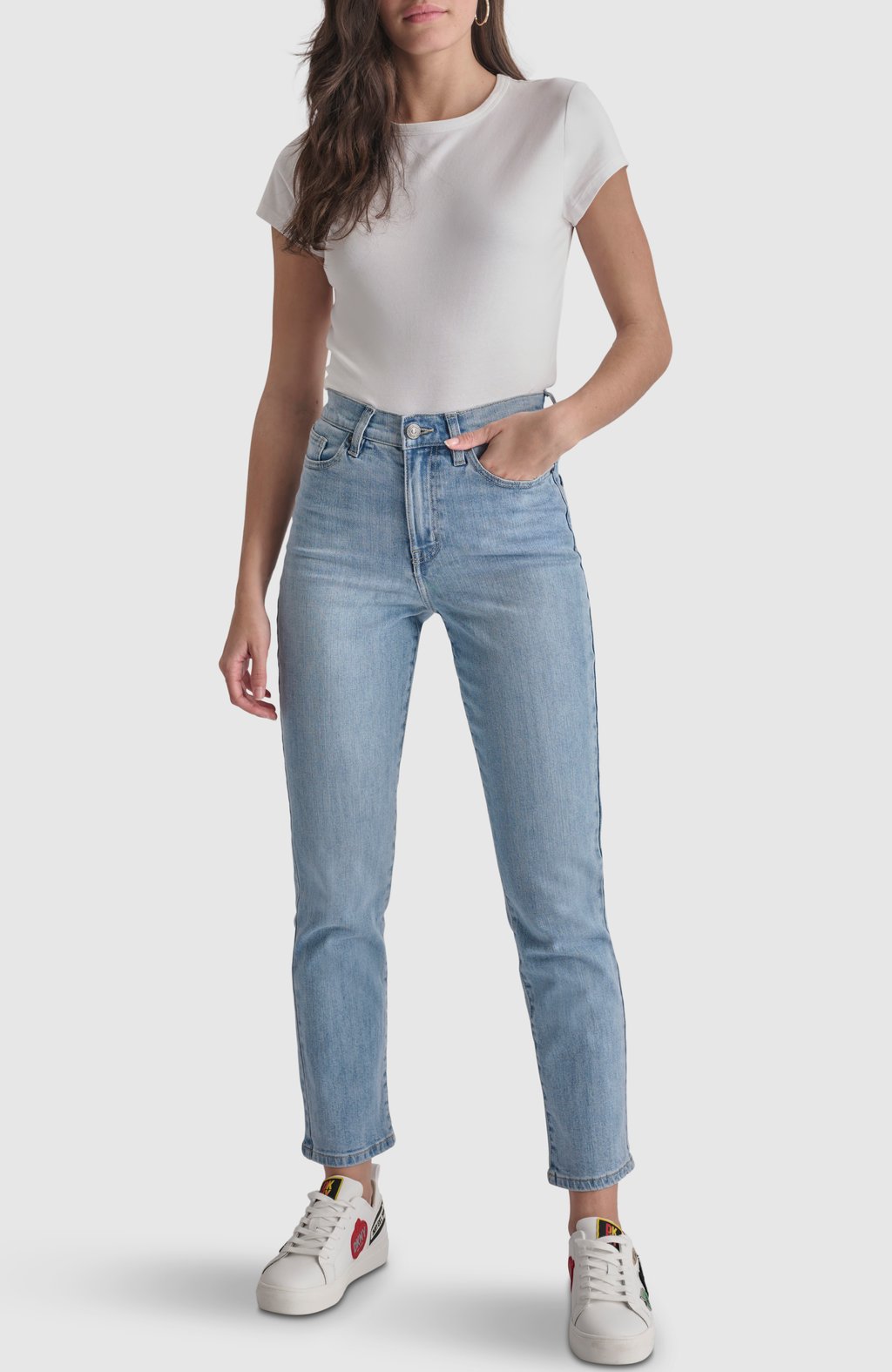 Slim Straight Classic Logo Jeans