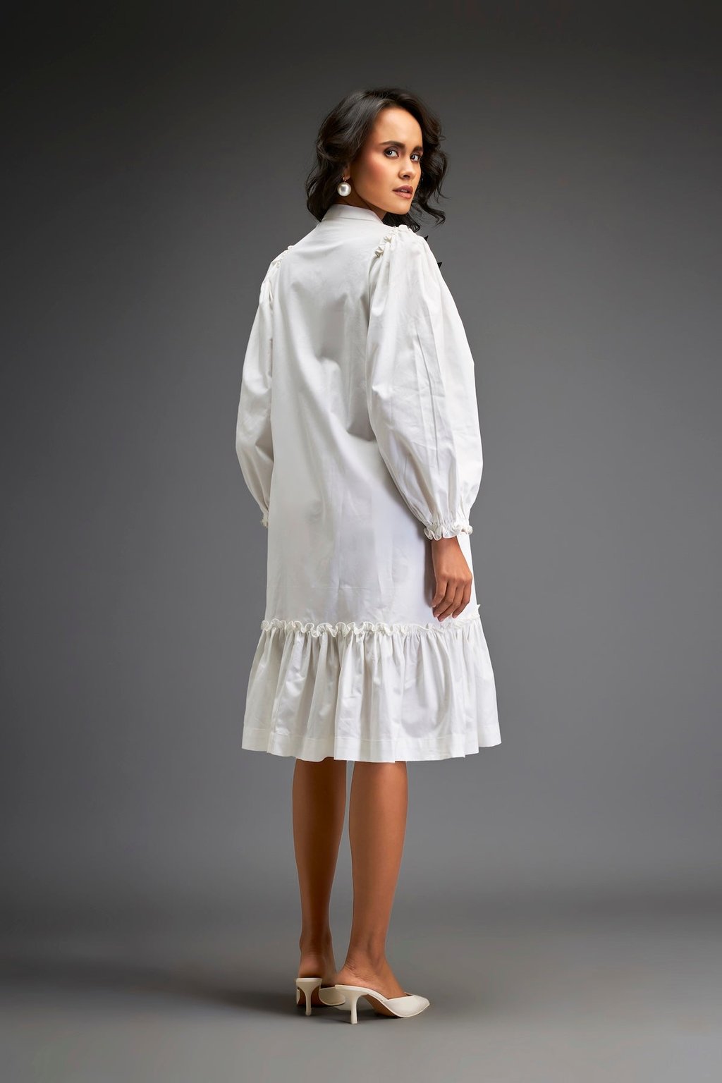Shirt Dress with Detailing on One Side