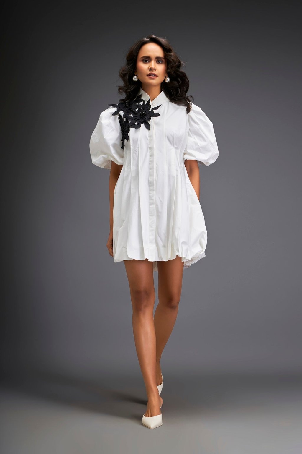 Short Dress with Detailing on One Side