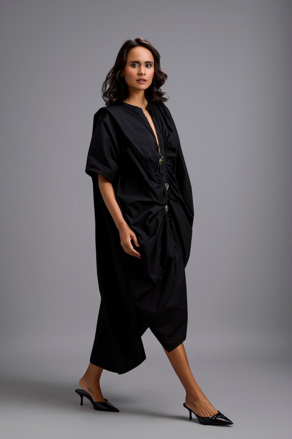 Draped Kaftan Dress