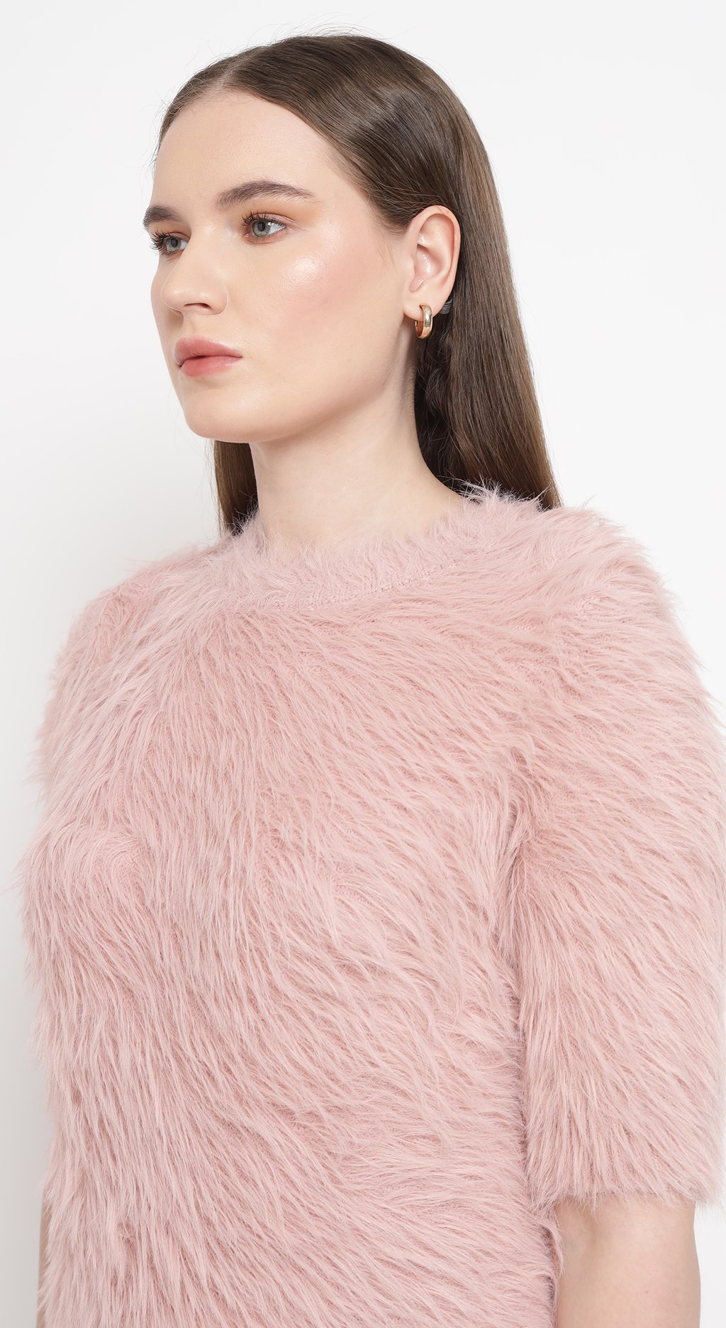 Faux Fur Mini Dress