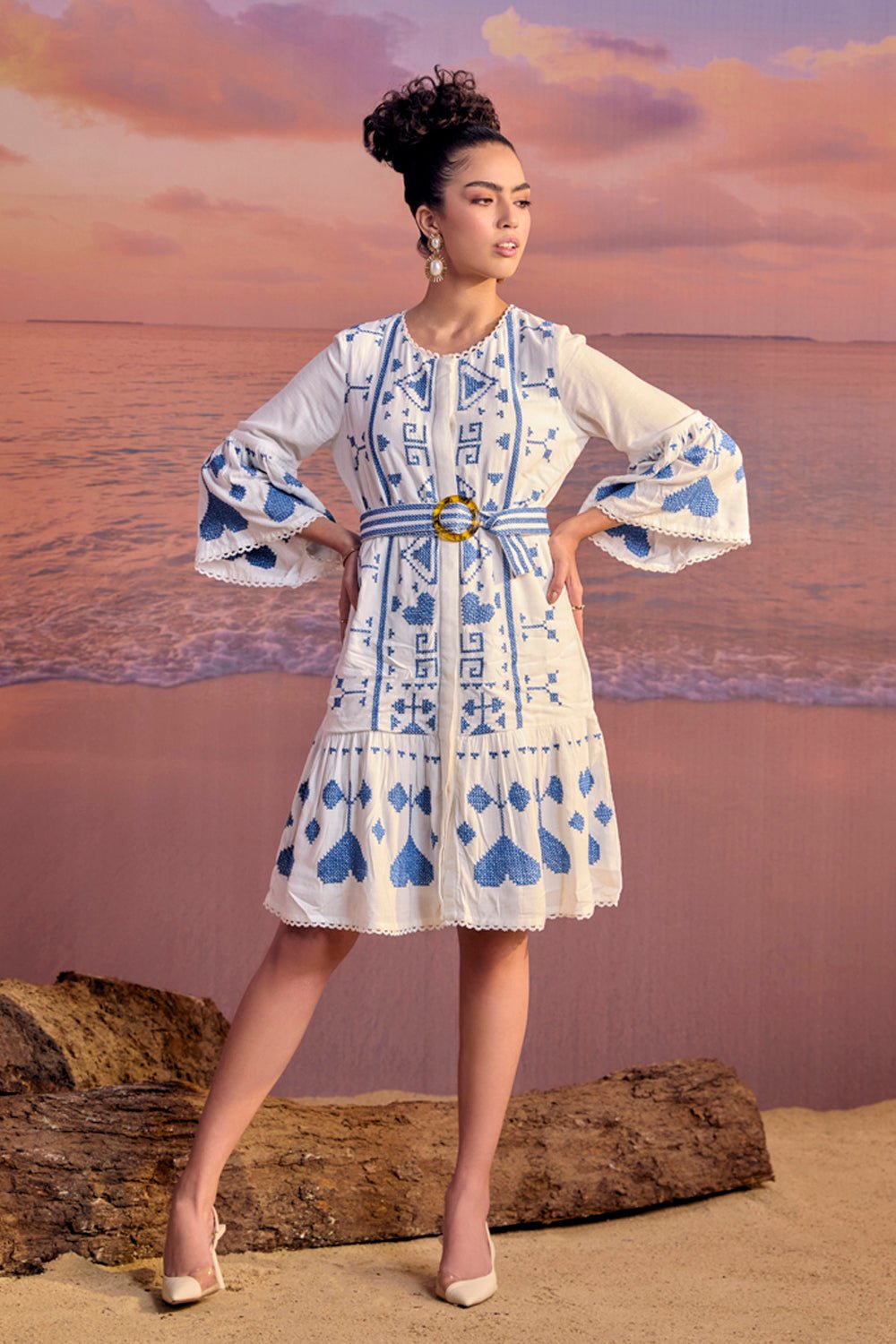 Cinque Terre Embroidered Dress