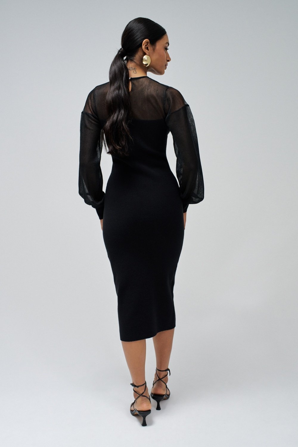 Knit Dress with Transparency