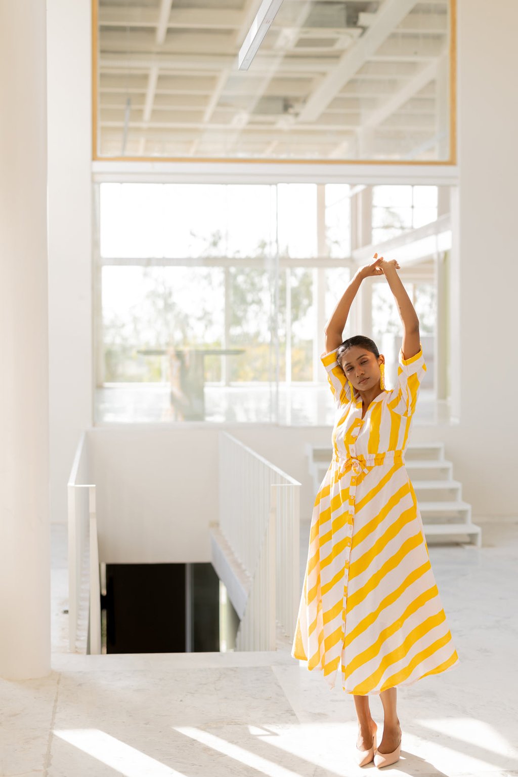 Lemonberry Draw-Cord Dress