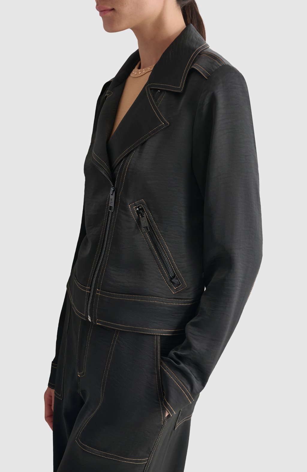 Classic Solid Biker Jacket