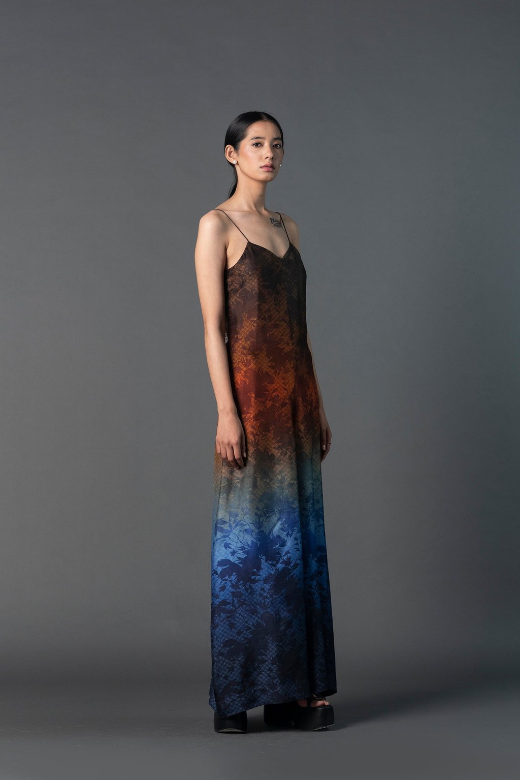 Array Leafy Rusty Blue Jumpsuit