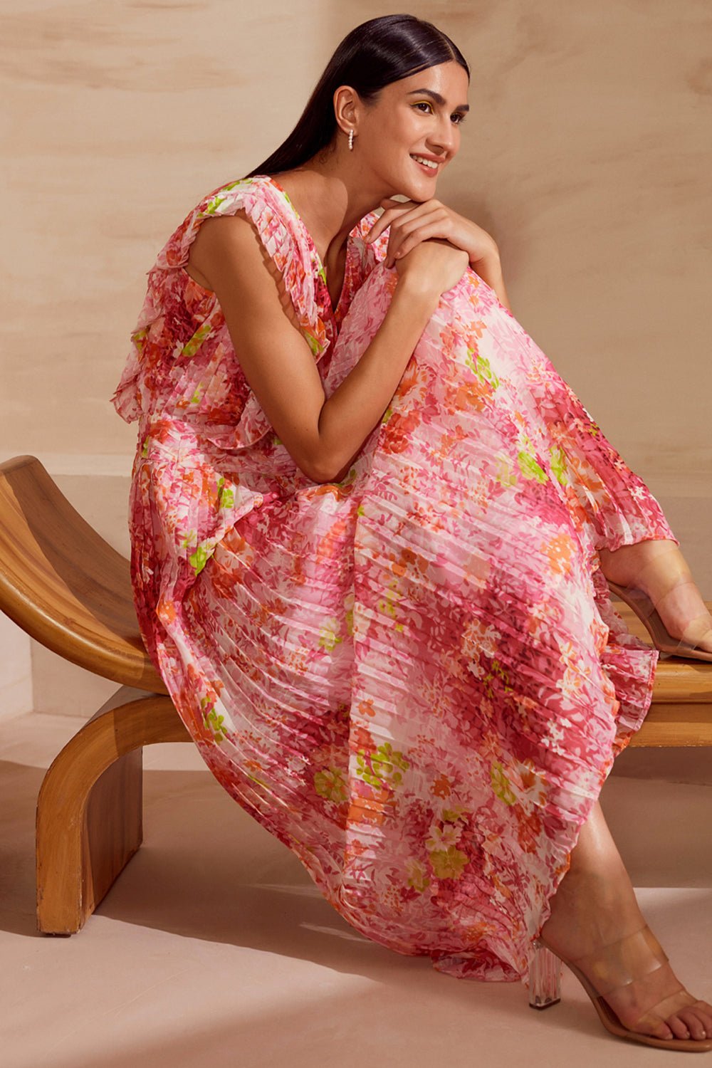 Pleated Maxi Dress