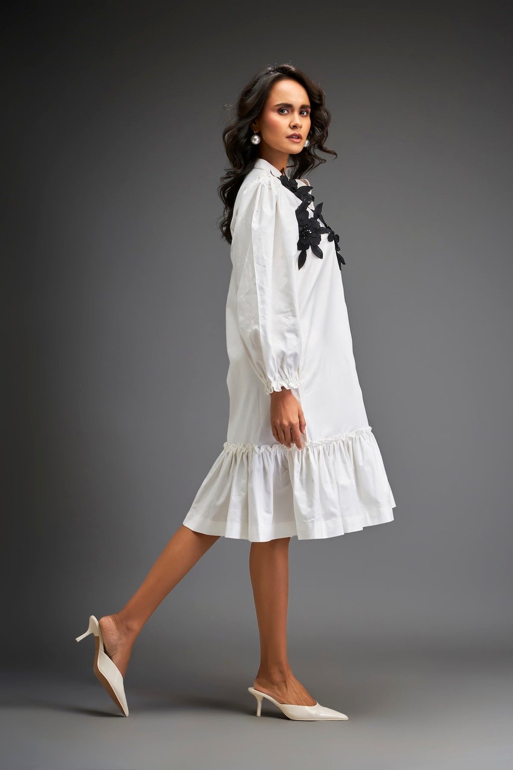 Shirt Dress with Detailing on One Side