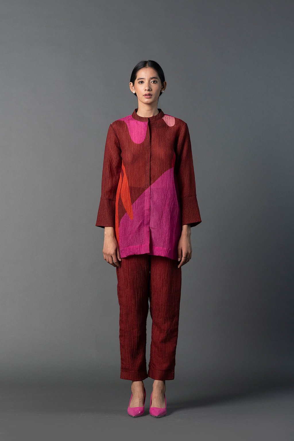 Array Plop Maroon & Pop Pink Coord