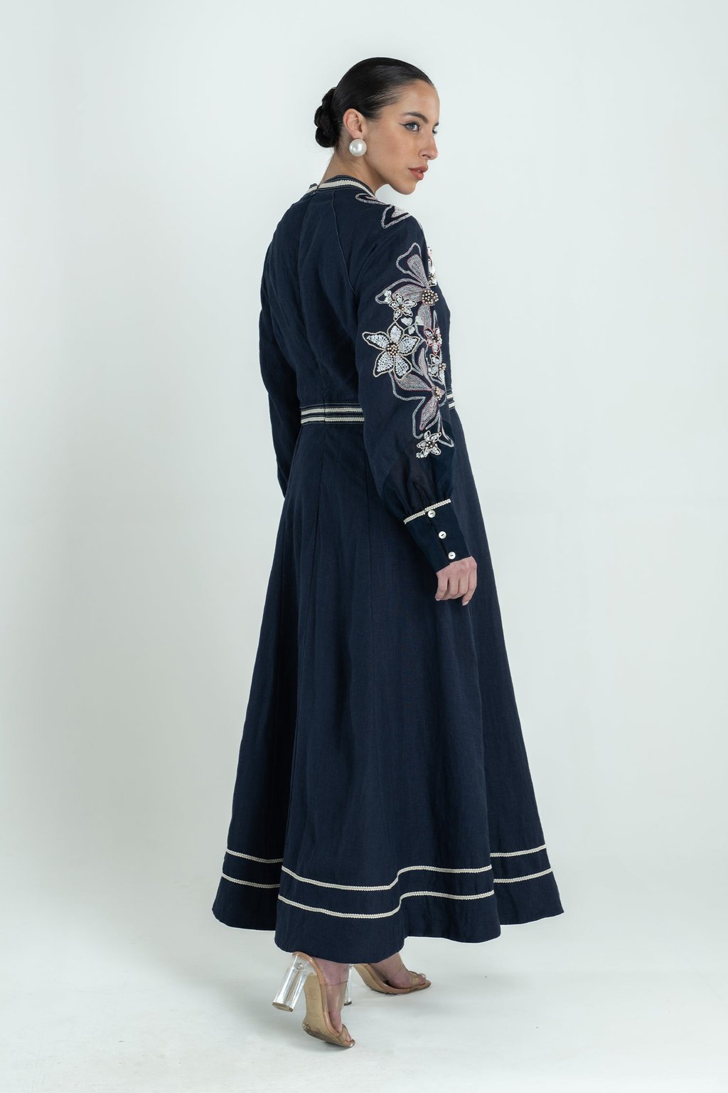 Banana Floral Dress Long  Gcc