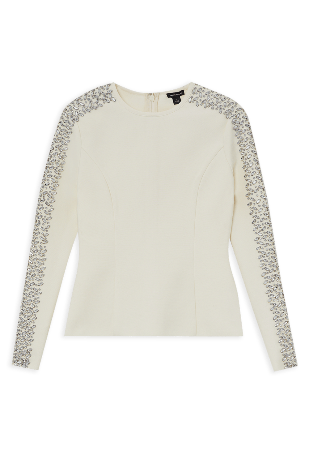 Figure Form Bandage Knit Embellished Top