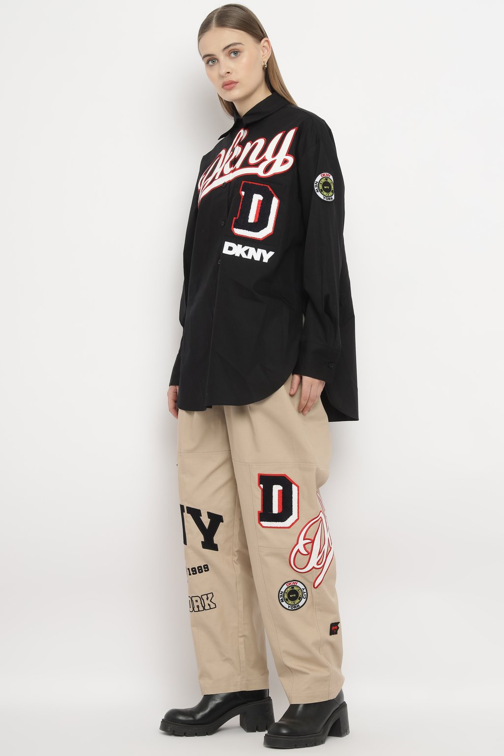 Heart of Ny Trousers with Patch & Embroidery