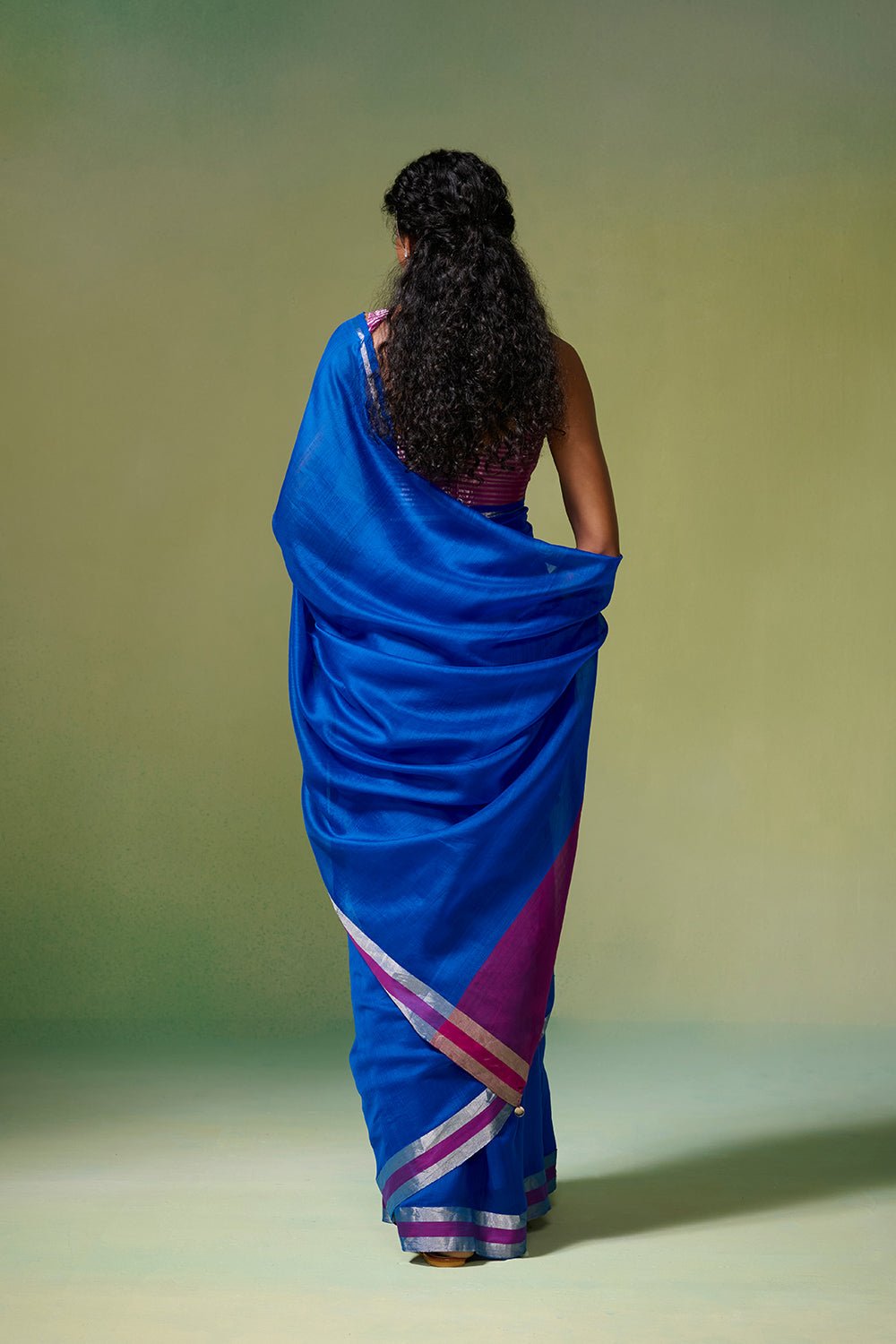 Khwaabida Chanderi Royal Blue Sarees