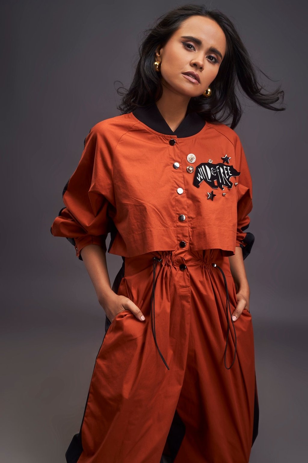 Utility Jumpsuit with Badges
