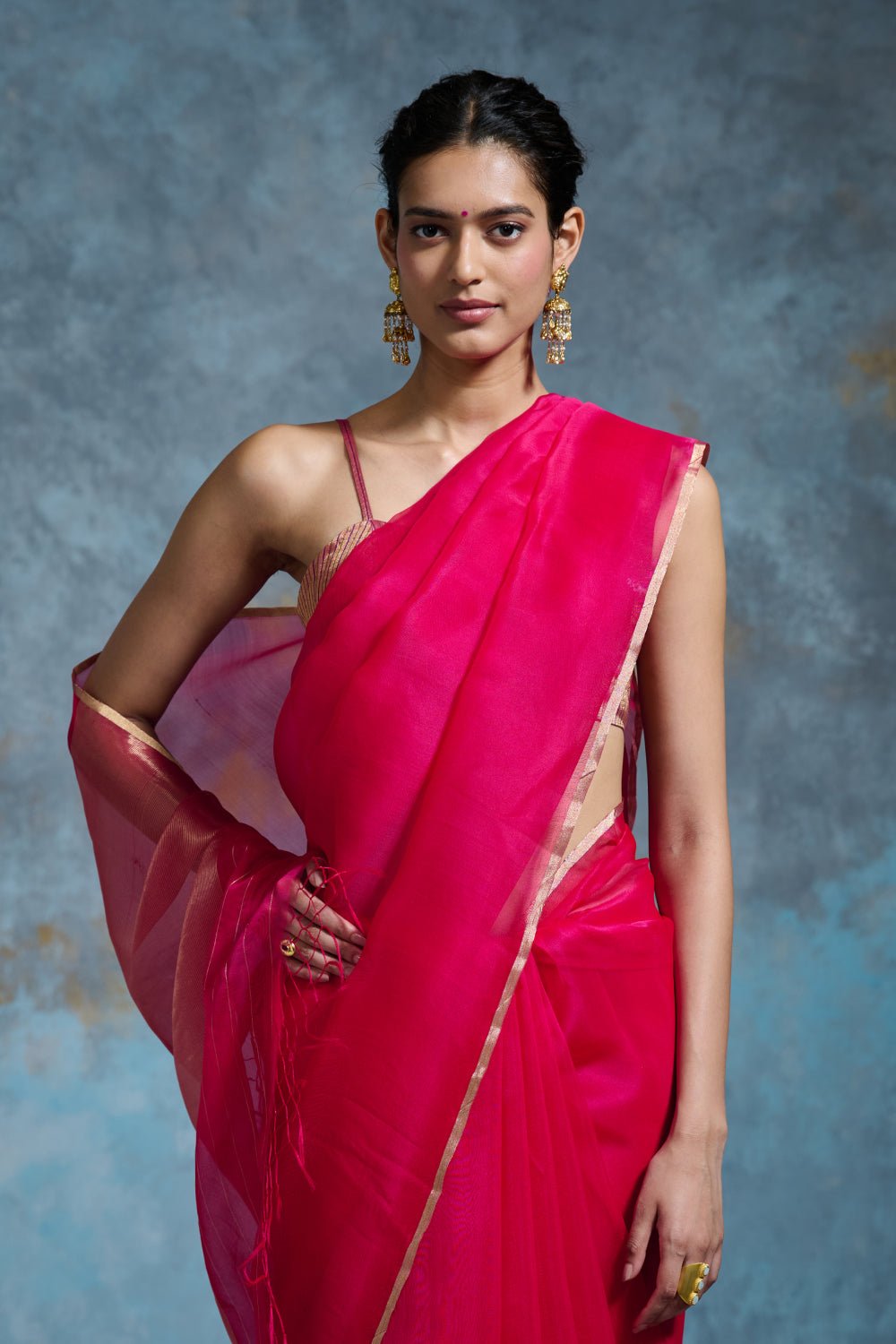 Palasha Organza Hot Pink Sarees