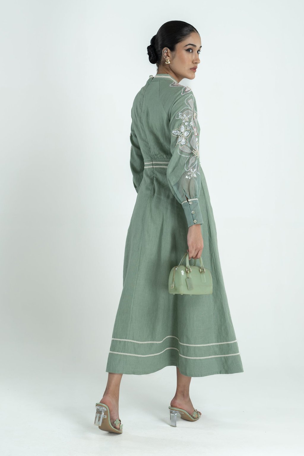 Banana Floral Dress Long  Gcc