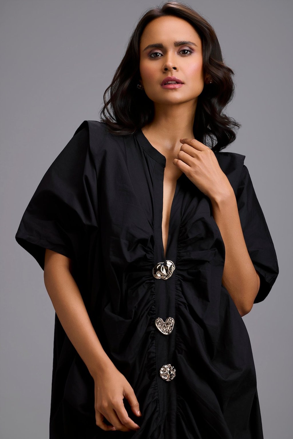 Draped Kaftan Dress