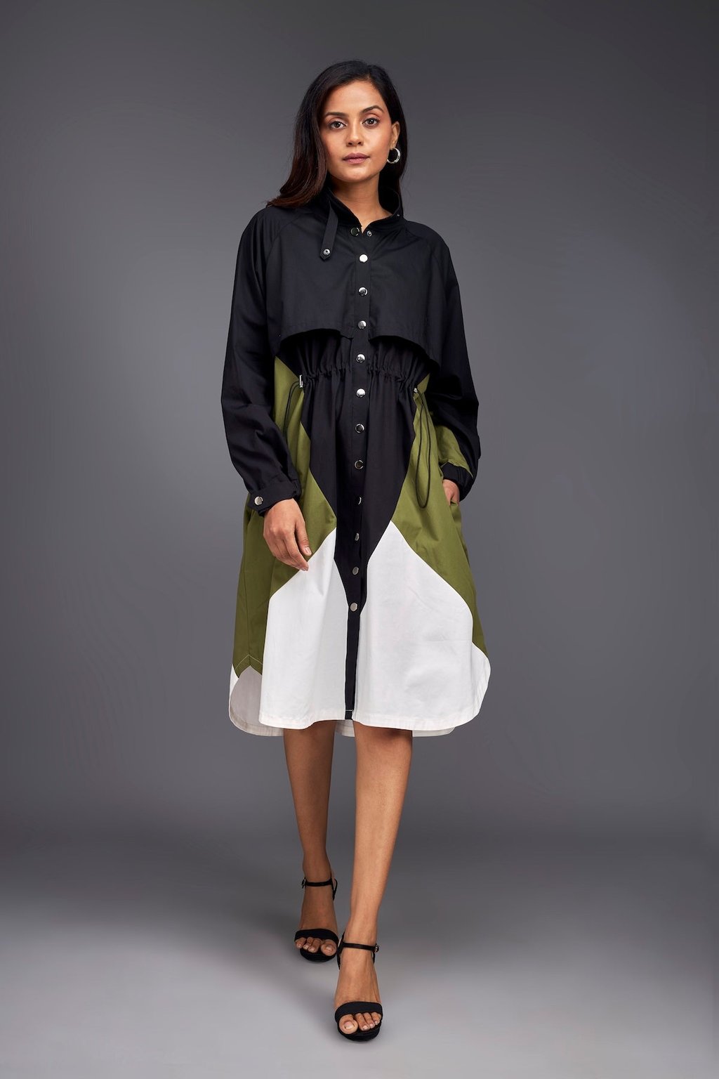 Colour Block Jacket Dress