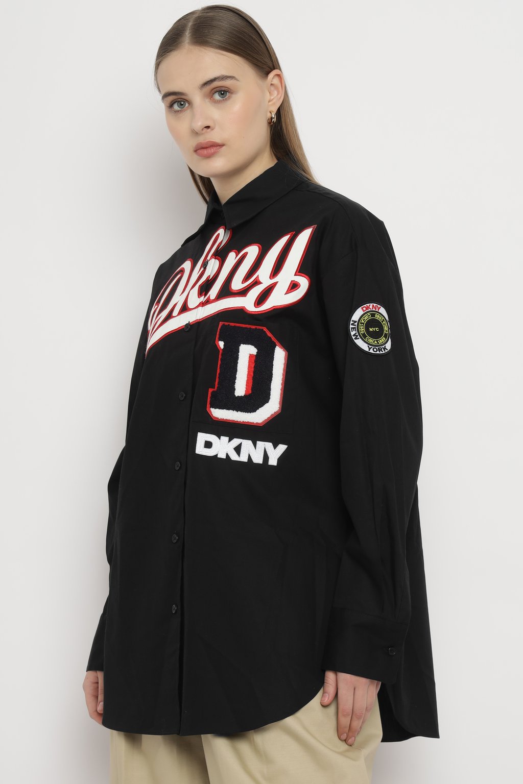 Spread Collar Heat of Ny  Patch & Embroidery Shirt