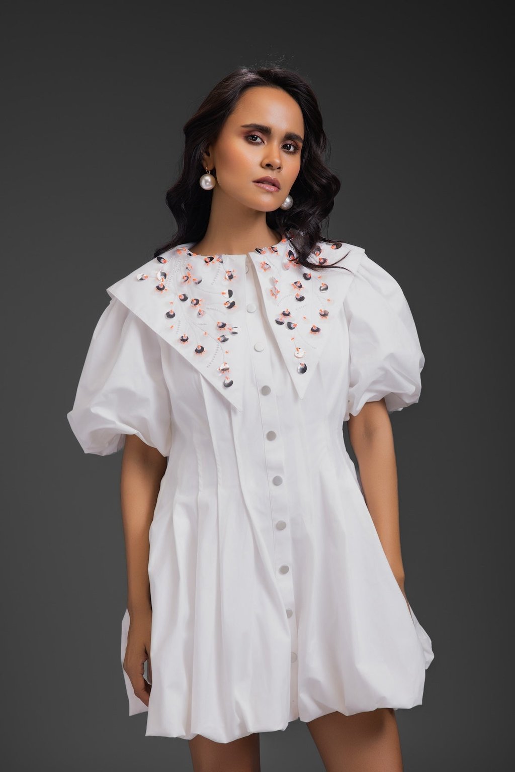Bubble Dress with Sailor Collar Detailing