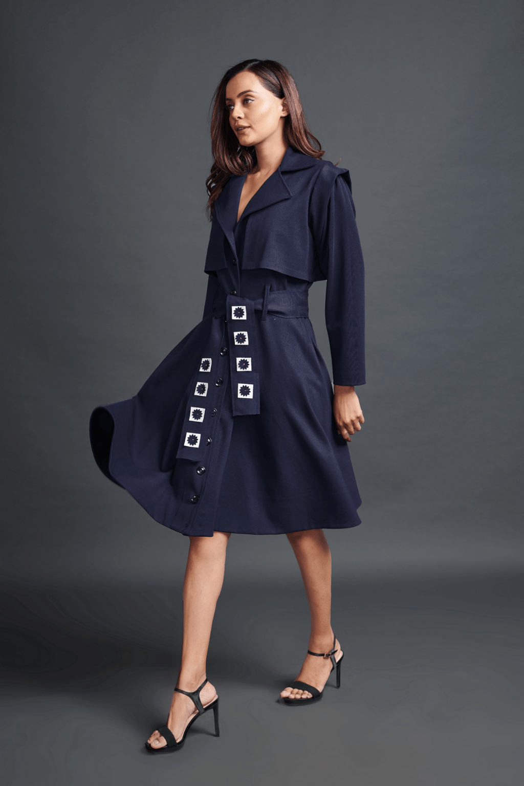 Jacket Dress with Sash Belt
