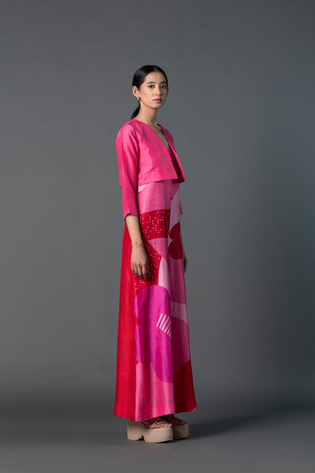 Array Floweret Deep Pink Jumpsuit