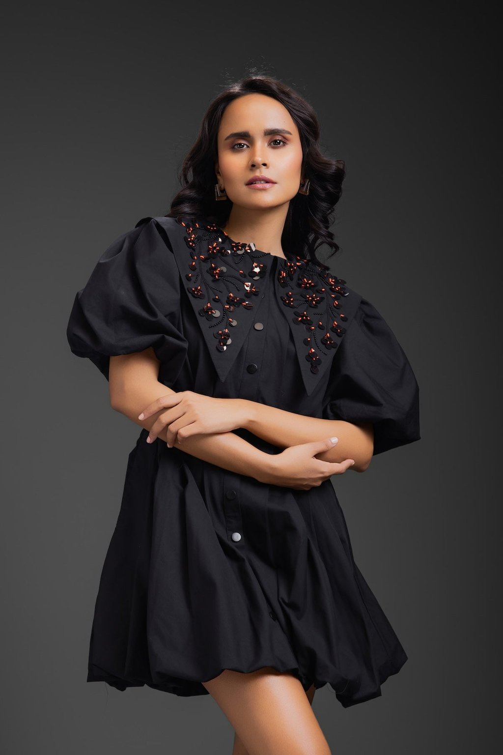 Bubble Dress with Sailor Collar Detailing
