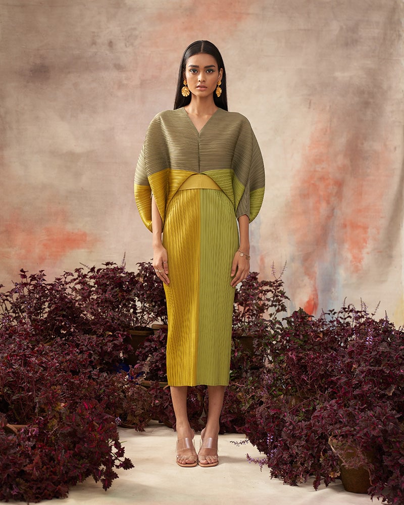 Colorblock Plzz Maxi Dress