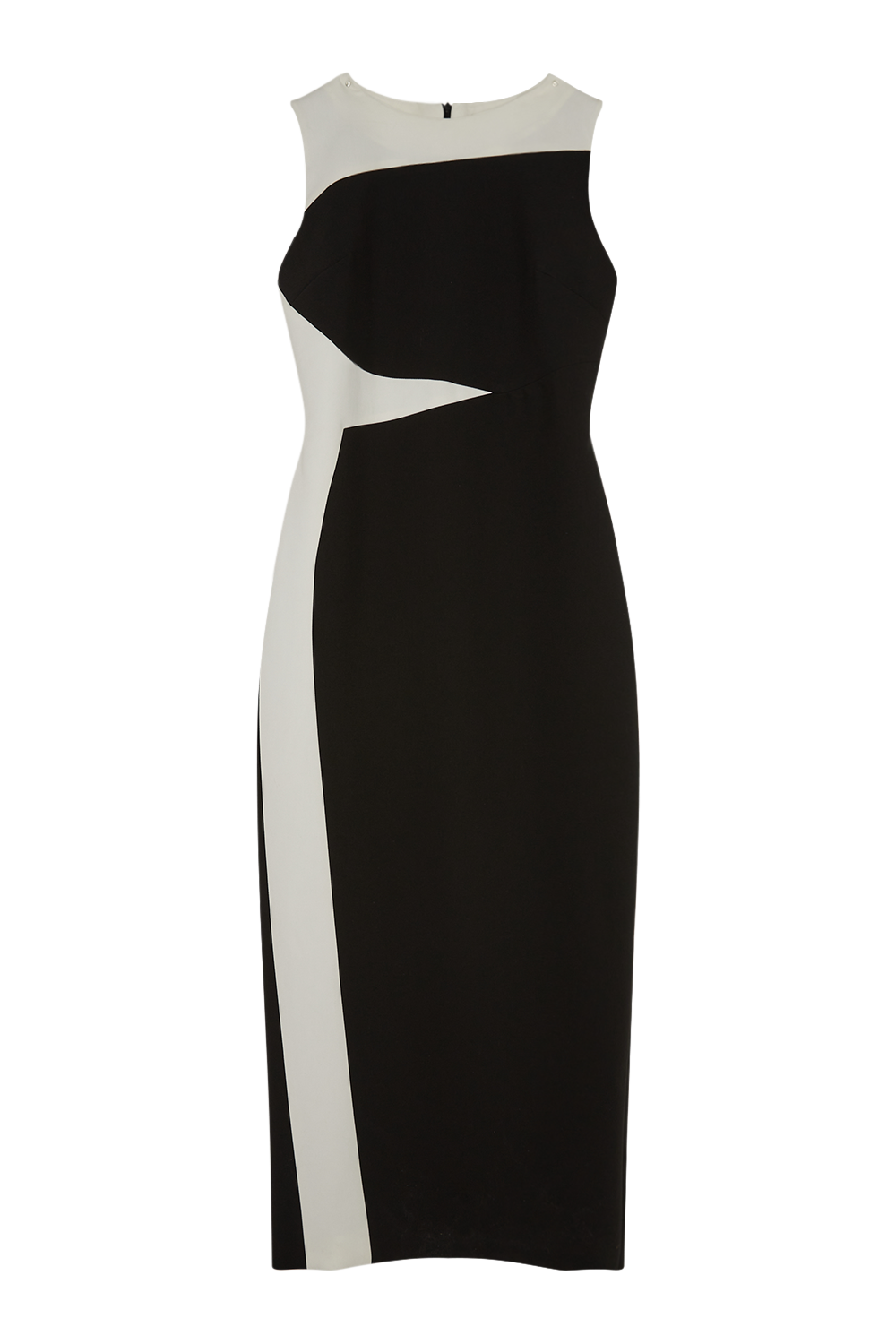 Clean Tailored Colour Block Pencil Midi Dress