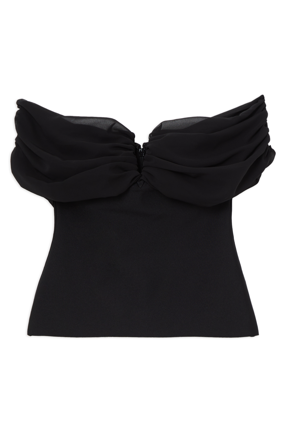 Figure Form Bandage Knit Woven Bardot Top