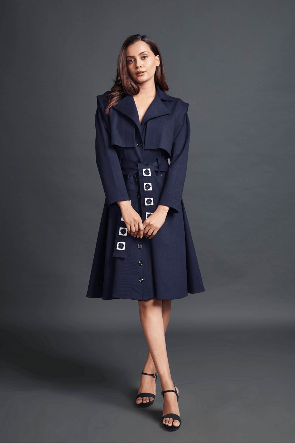 Jacket Dress with Sash Belt