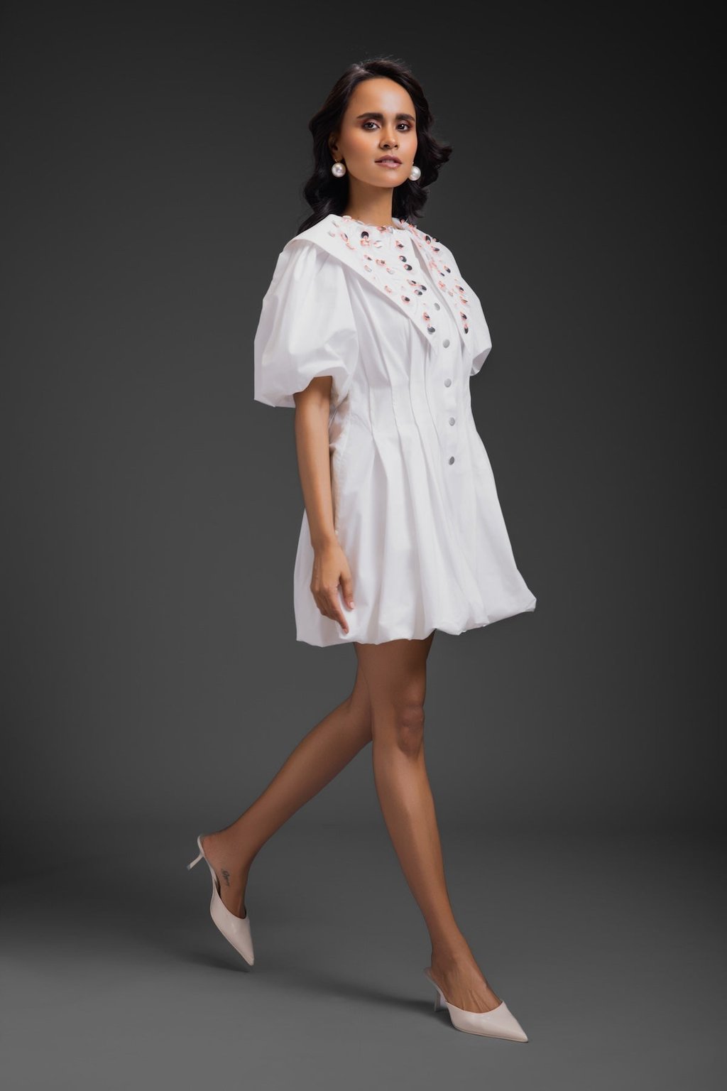 Bubble Dress with Sailor Collar Detailing