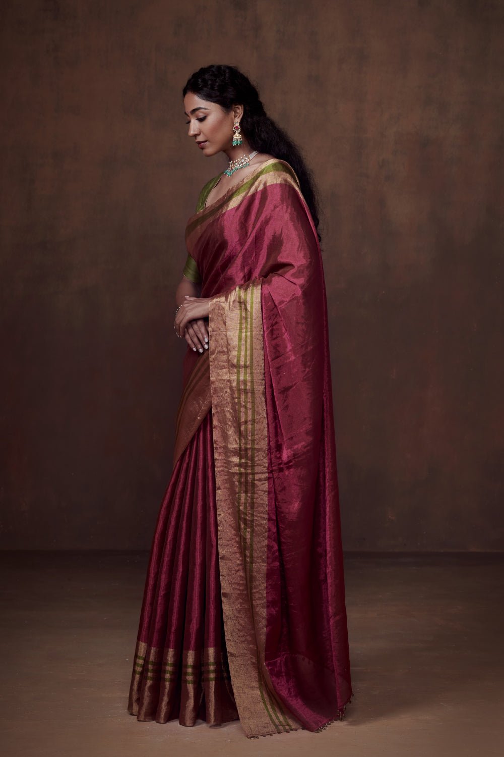 Bhama with Blouse Fabric